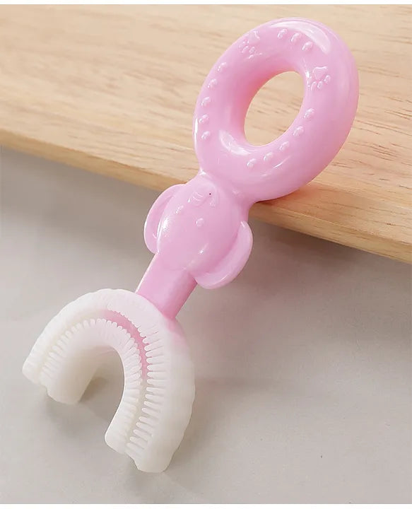 Baby U -Shaped Silicone Manual Tooth Brush With Soft & Elastic Bristles